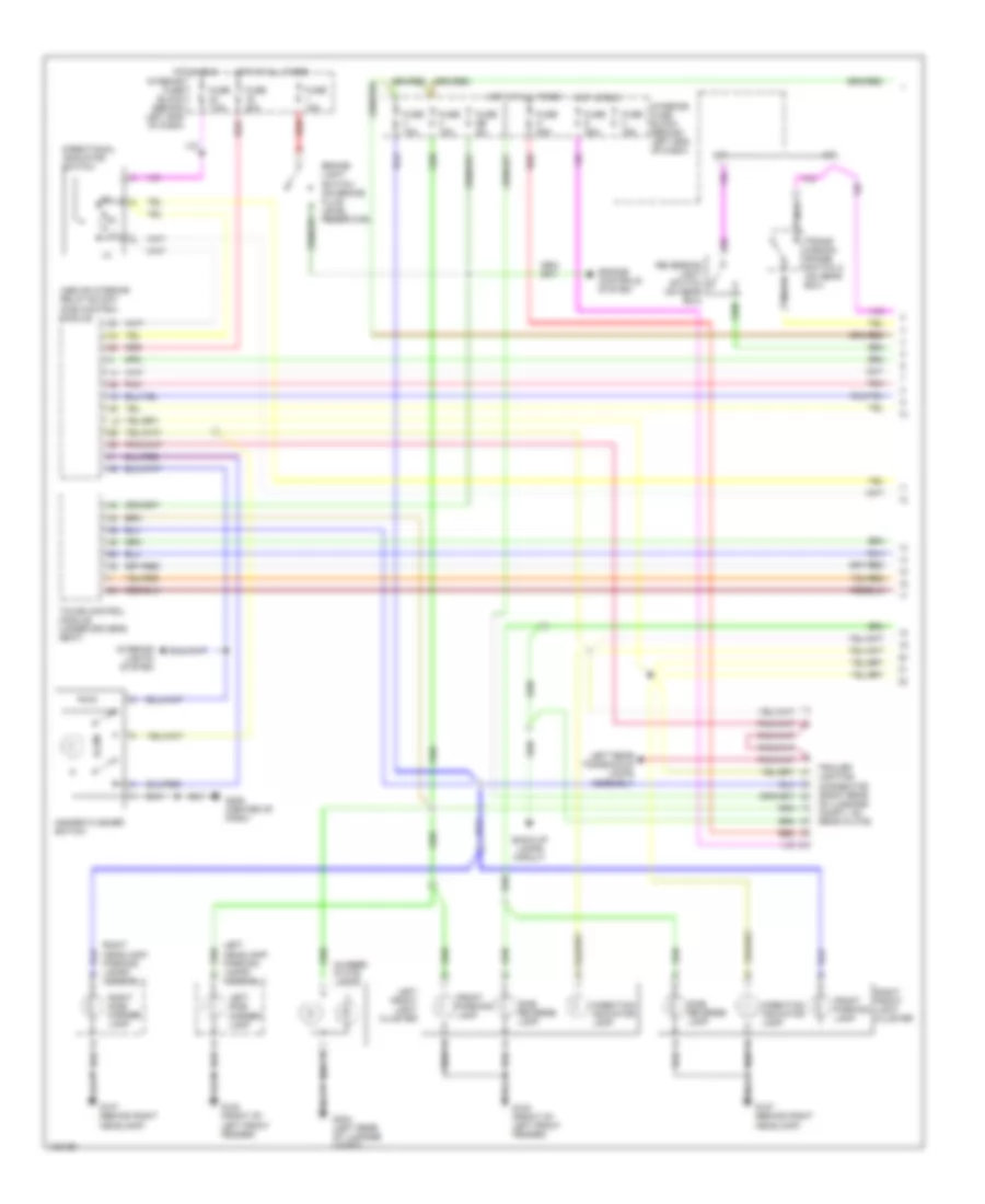Exterior Lamps Wiring Diagram (1 of 2) for Saab 9-5 1999