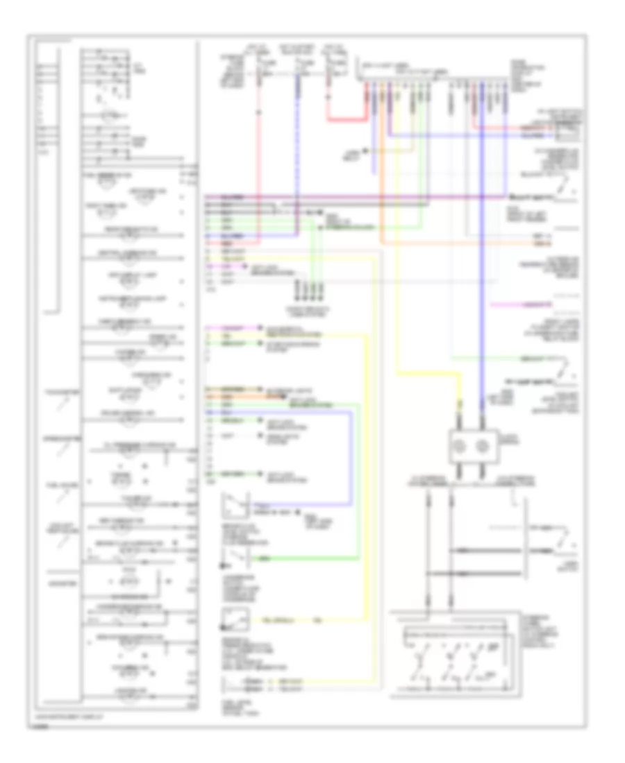 Instrument Cluster Wiring Diagram for Saab 9 5 1999
