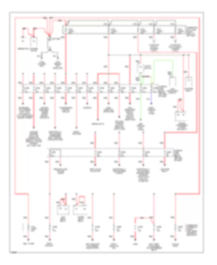 Power Distribution Wiring Diagram 1 of 2 for Saab 9 5 1999