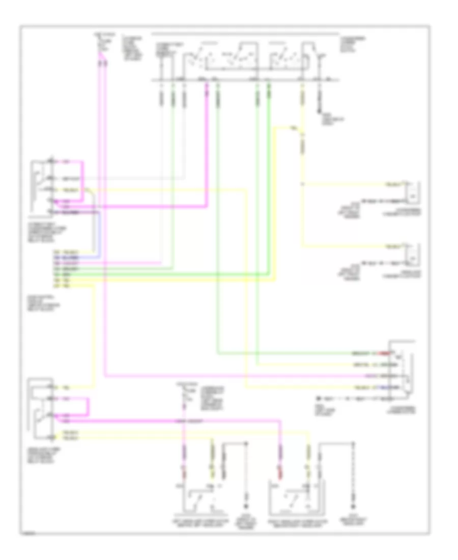 Электросхема стеклоочистителя, дворников и омывателя для Saab 9-5 1999