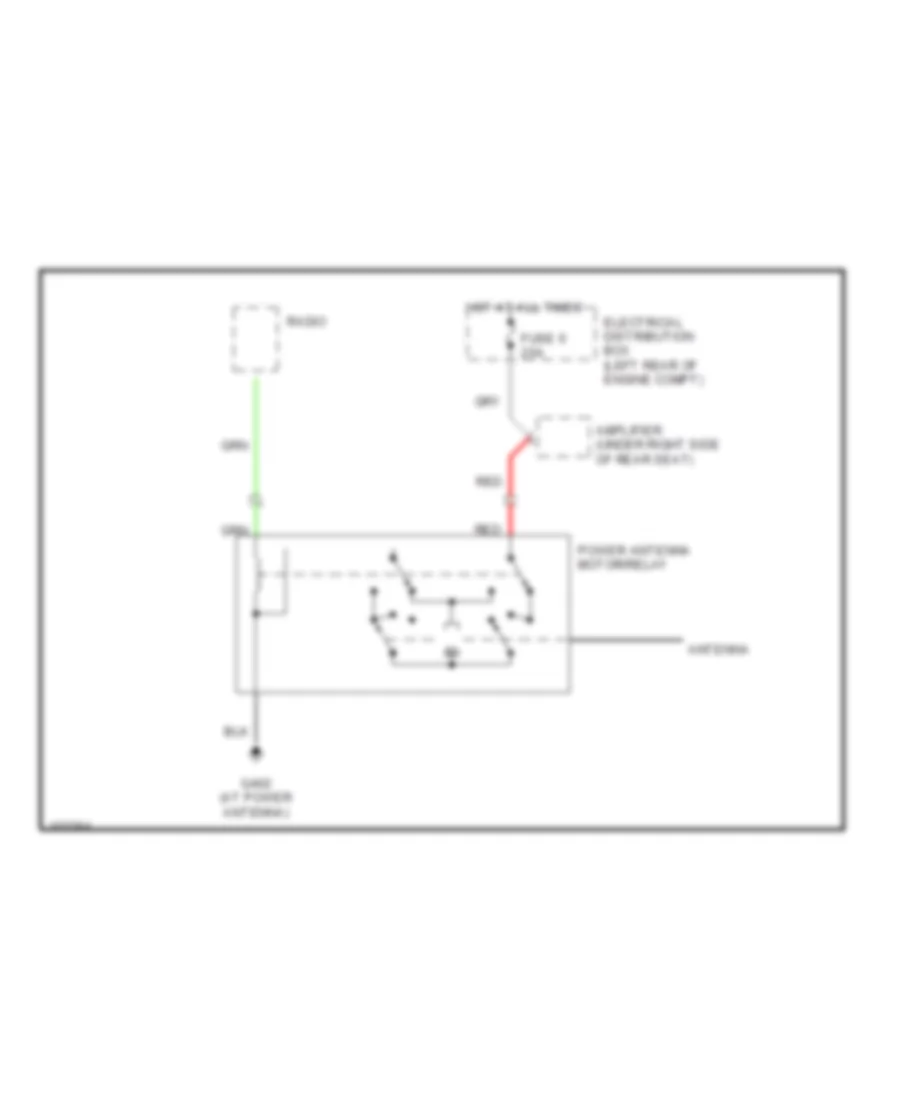 Power Antenna Wiring Diagram for Saab 900 S 1992