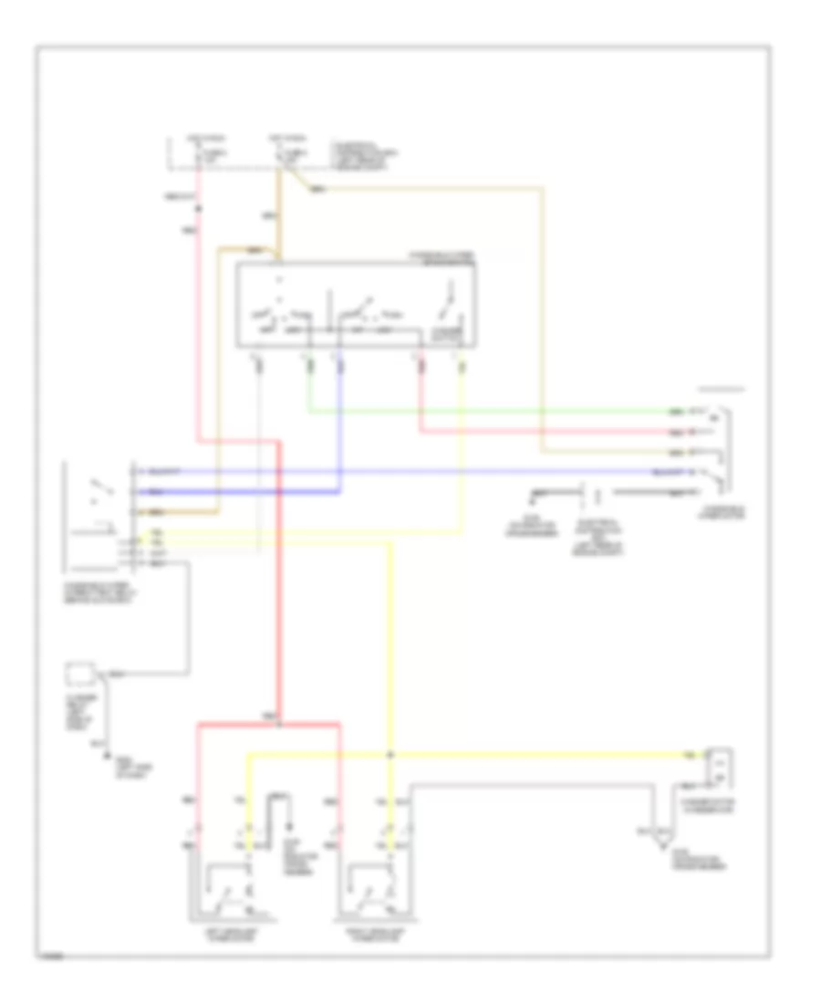 Электросхема стеклоочистителя, дворников и омывателя для Saab 900 S 1992