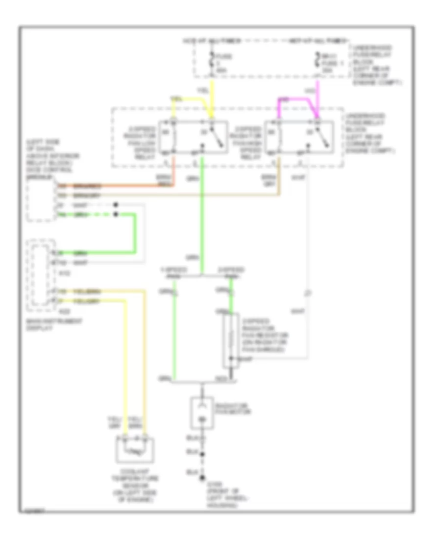 Cooling Fan Wiring Diagram for Saab 9 3 2000