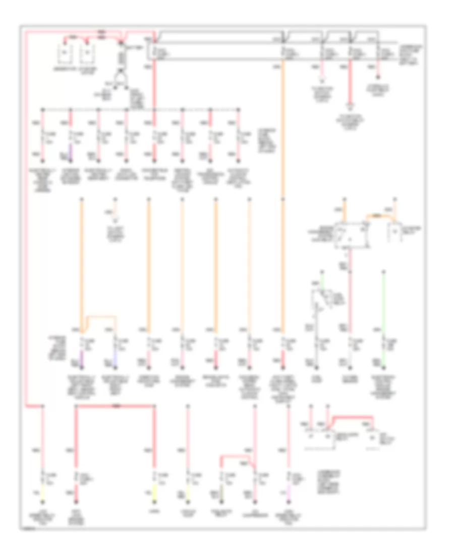 Power Distribution Wiring Diagram, Late Production (1 of 2) for Saab 9-3 2000