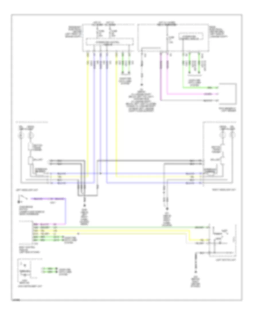 Headlamps Wiring Diagram with DRL for Saab 9 3 Aero 2011