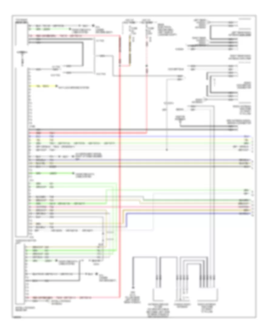 Navigation Wiring Diagram with Bass Speaker 1 of 3 for Saab 9 3 Aero 2011