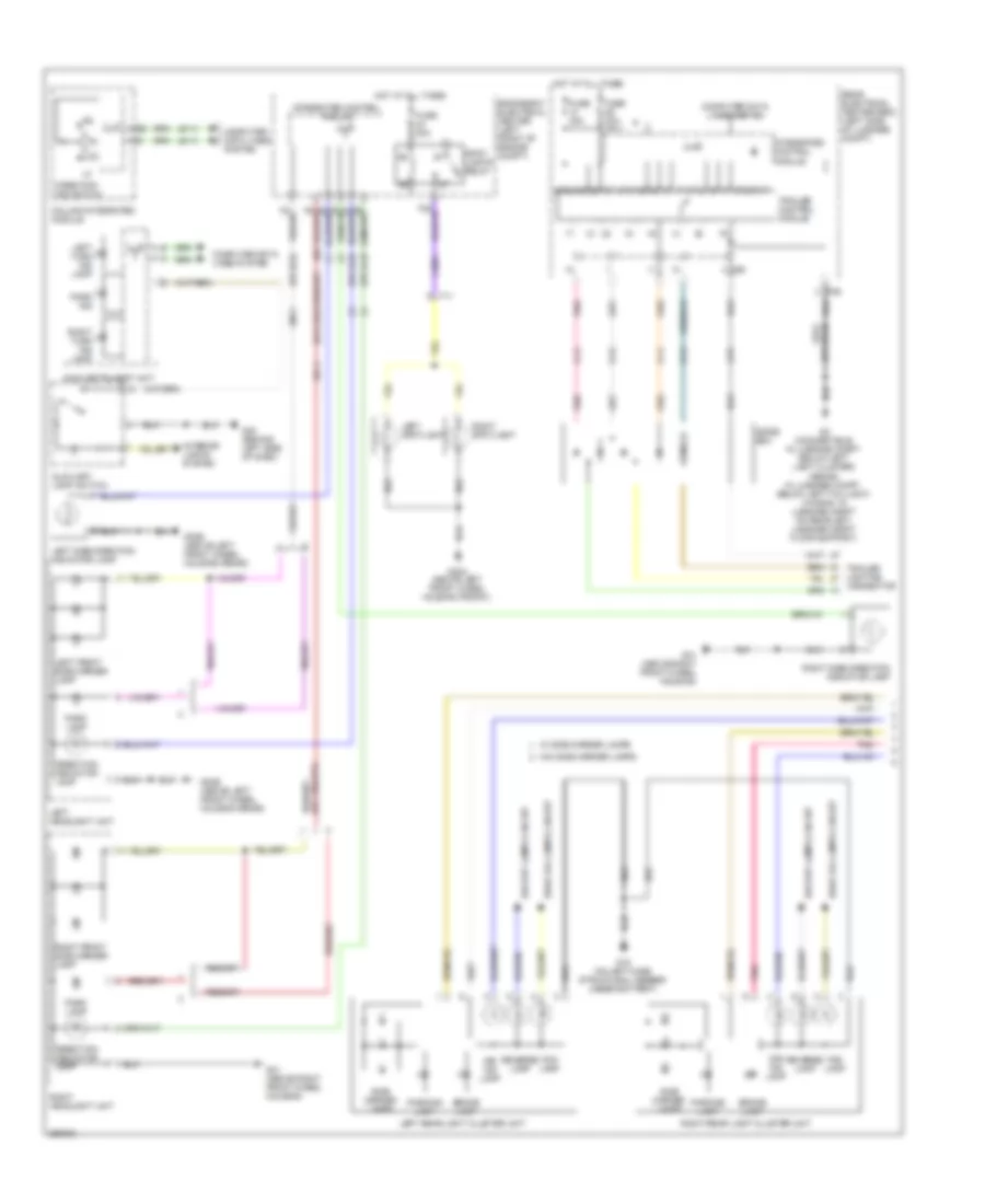 Exterior Lamps Wiring Diagram (1 of 2) for Saab 9-3 Turbo4 2011
