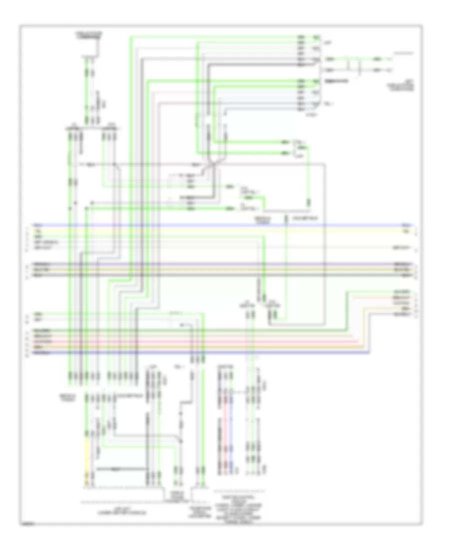 Navigation Wiring Diagram, with Bass Speaker (2 of 3) for Saab 9-3 Turbo4 2011