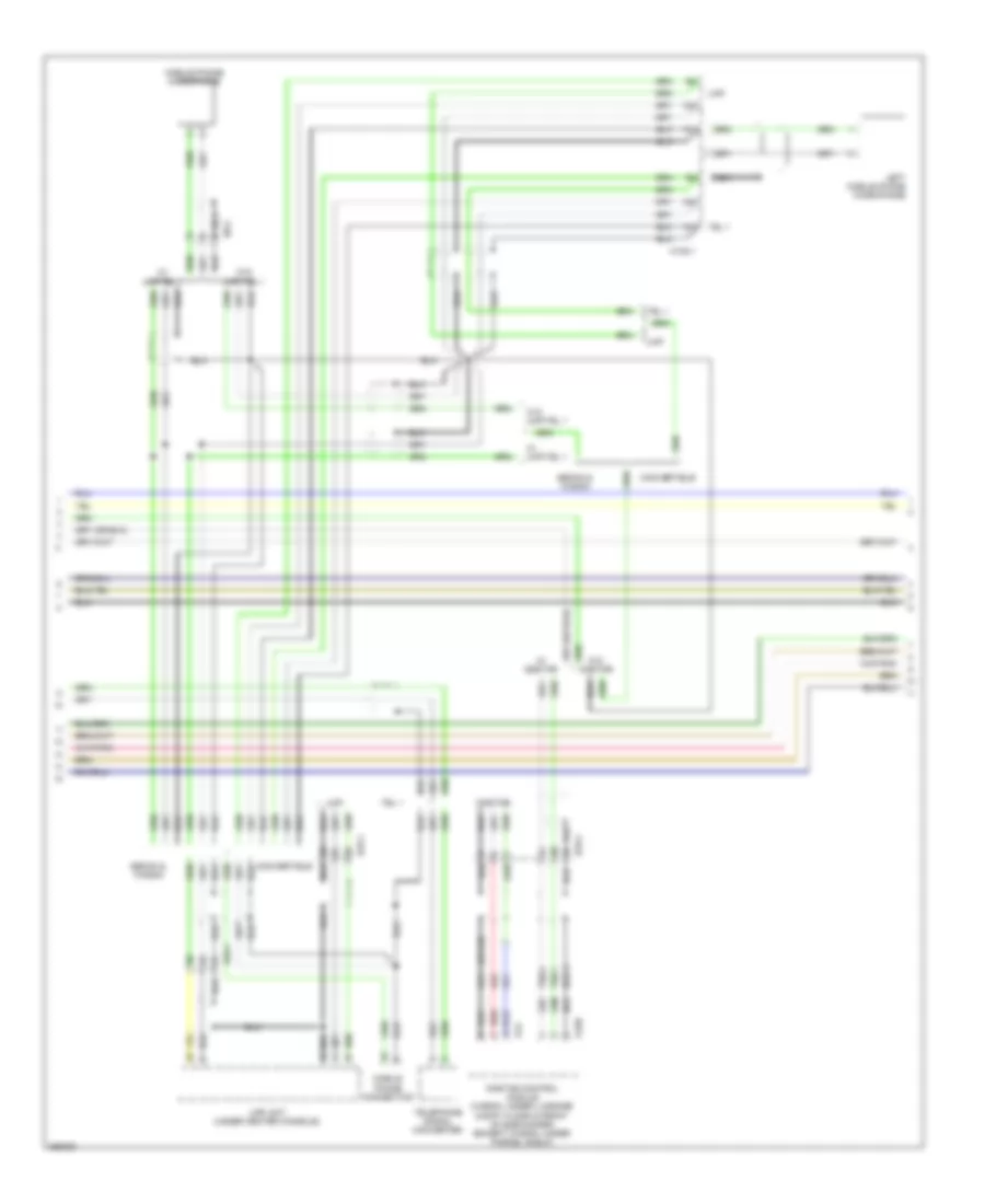 Radio Wiring Diagram, with Navigation, without Bass  Bose Speaker (2 of 3) for Saab 9-3 Turbo4 2011