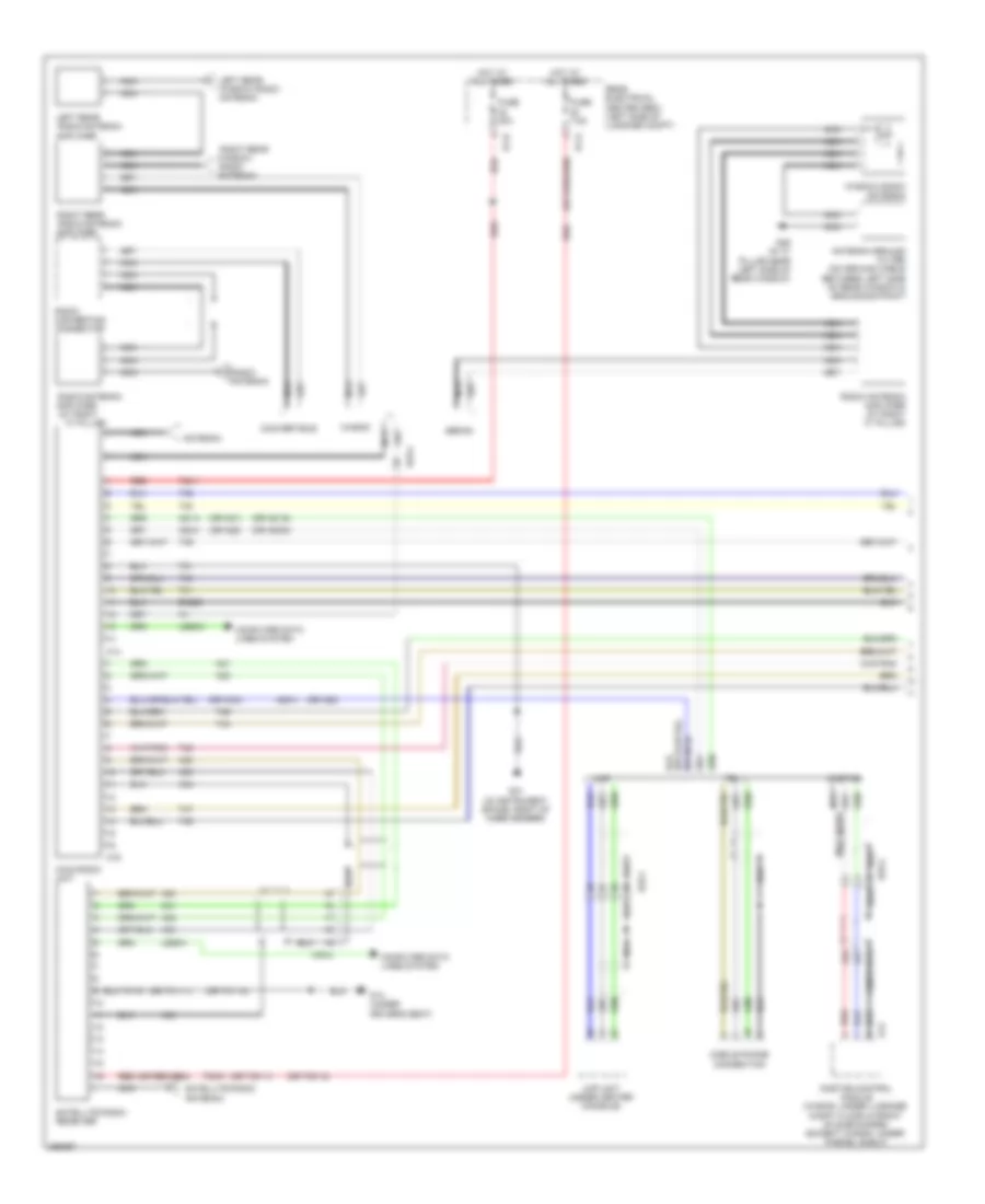 Radio Wiring Diagram, without Navigation with Amplifier (1 of 2) for Saab 9-3 Turbo4 2011