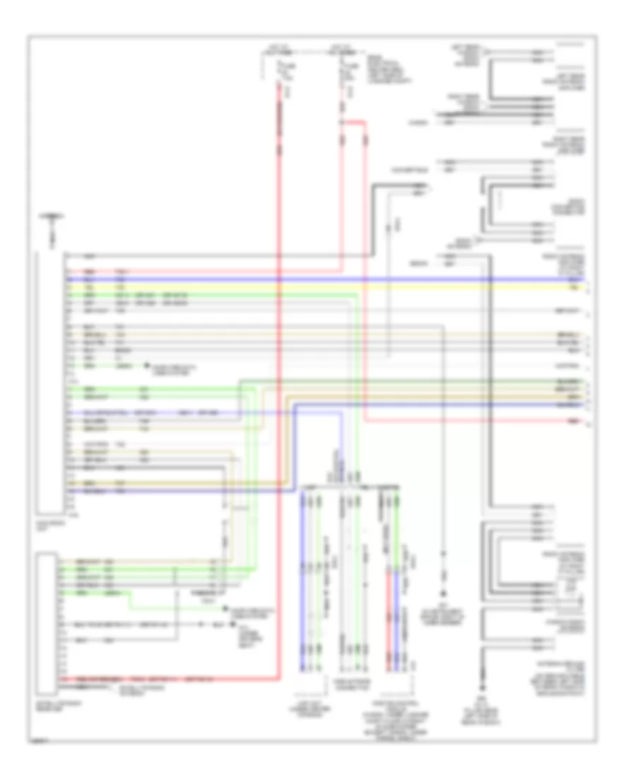 Radio Wiring Diagram, without Navigation, with Bose (1 of 2) for Saab 9-3 Turbo4 2011