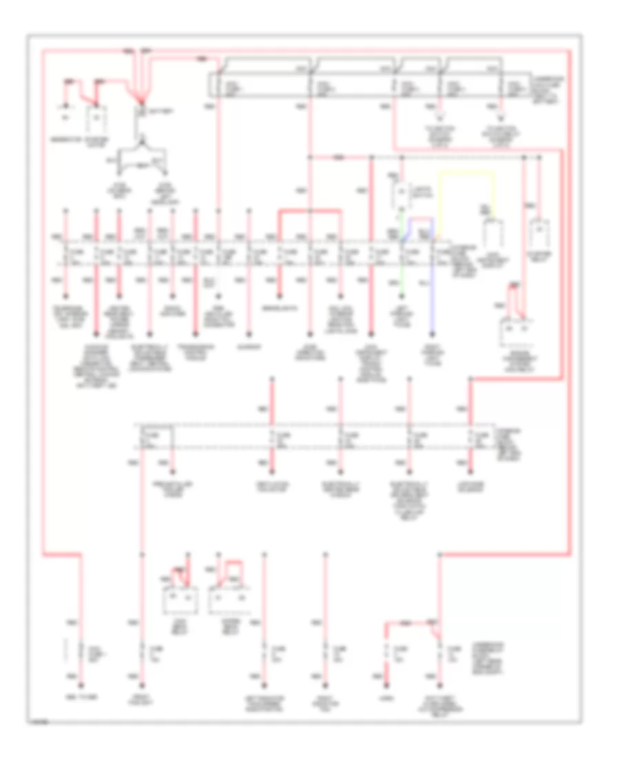 Power Distribution Wiring Diagram 1 of 2 for Saab 9 5 2000
