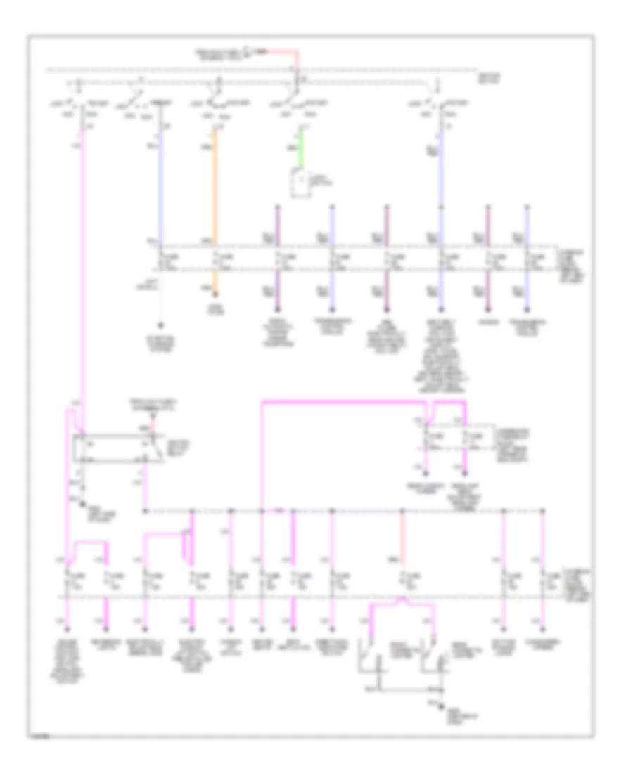 Power Distribution Wiring Diagram 2 of 2 for Saab 9 5 2000