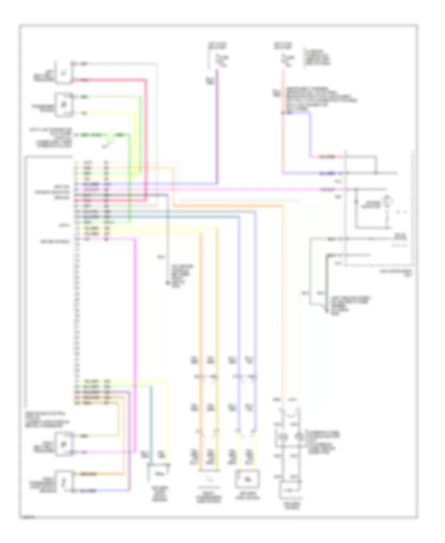 Supplemental Restraint Wiring Diagram for Saab 9-5 2000