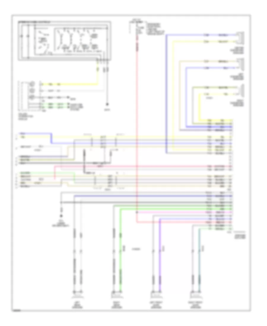 Radio Wiring Diagram, without Navigation with Amplifier (2 of 2) for Saab 9-3X 2011