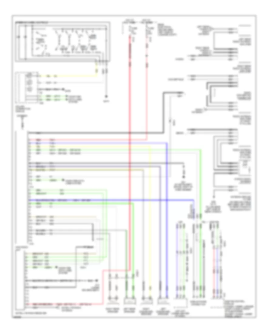 Radio Wiring Diagram, without Navigation, with Amplifier, Bose  Bass Speaker for Saab 9-3X 2011