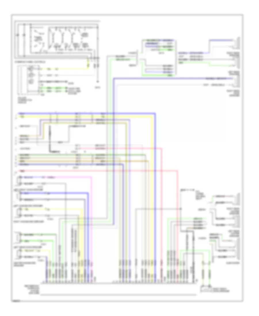 Radio Wiring Diagram, without Navigation, with Bose (2 of 2) for Saab 9-3X 2011