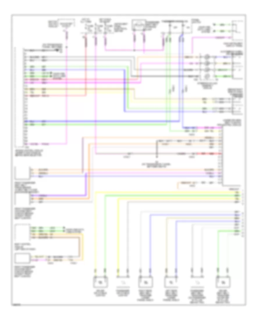 Supplemental Restraints Wiring Diagram, Except Convertible (1 of 2) for Saab 9-3X 2011