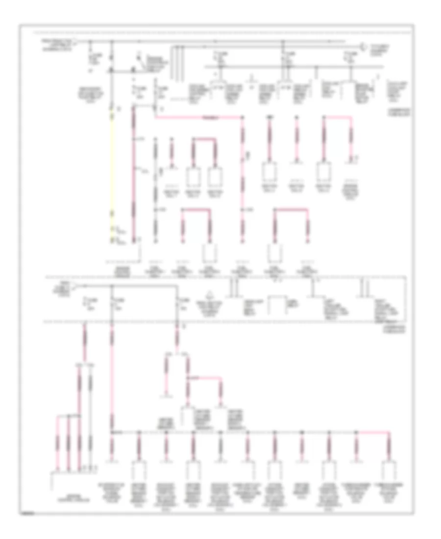 Power Distribution Wiring Diagram (3 of 5) for Saab 9-4X 3.0i 2011