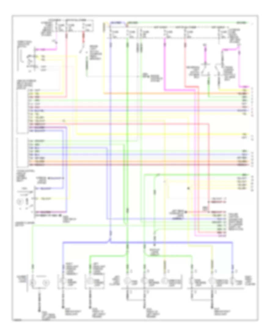 Exterior Lamps Wiring Diagram 4 Door 1 of 2 for Saab 9 5 SE 2000