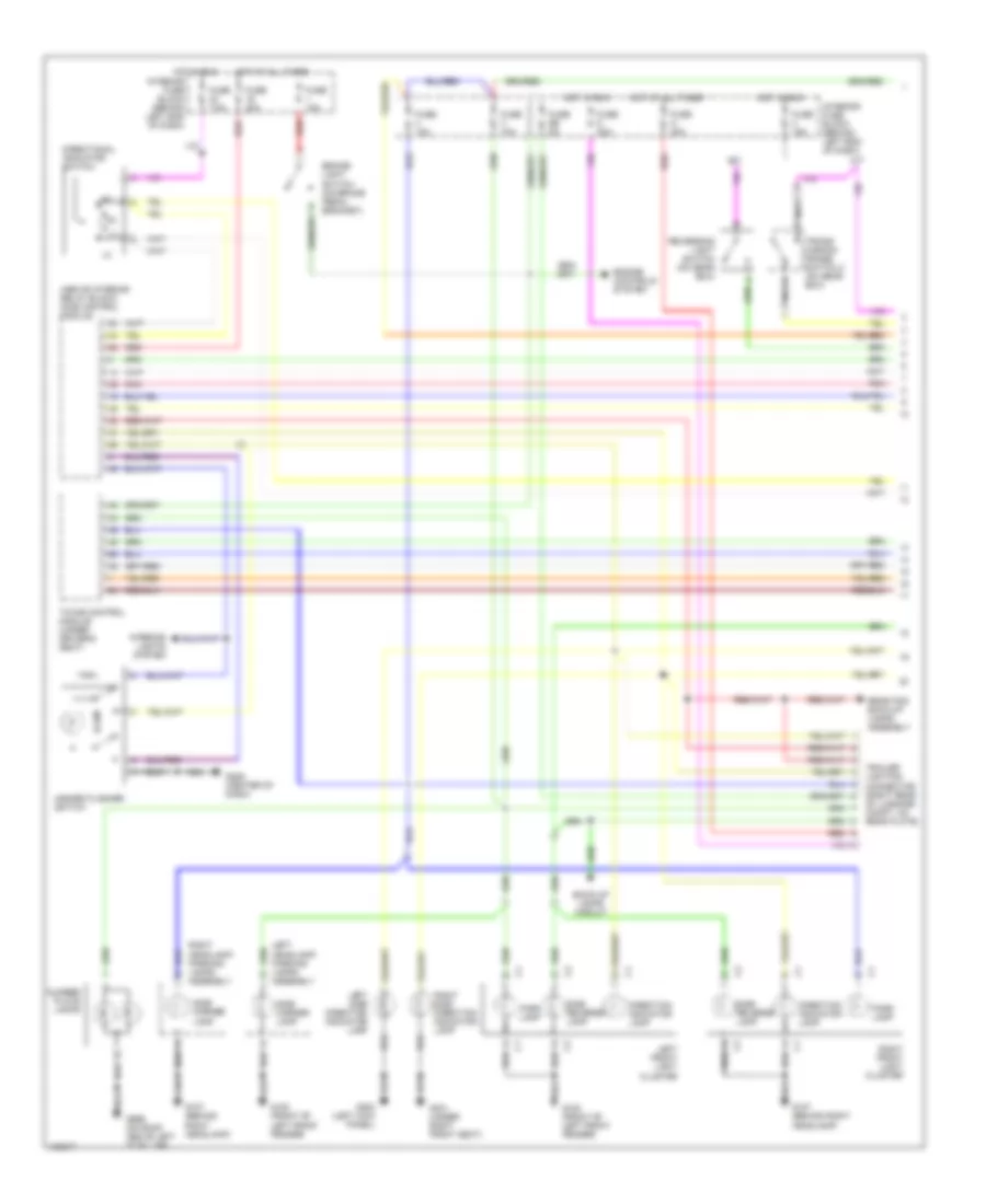 Exterior Lamps Wiring Diagram 5 Door 1 of 2 for Saab 9 5 SE 2000