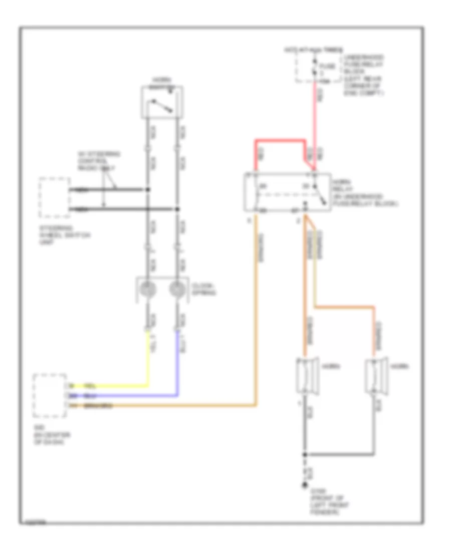 Horn Wiring Diagram for Saab 9 5 SE 2000