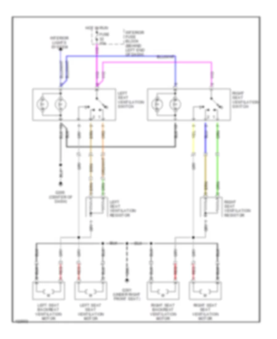 Seat Ventilation Wiring Diagram for Saab 9 5 SE 2000