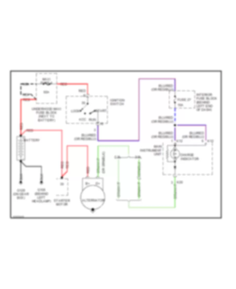 Charging Wiring Diagram for Saab 9 5 SE 2000