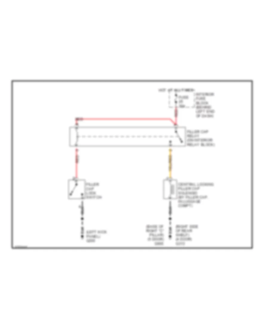 Fuel Door Release for Saab 9 5 SE 2000