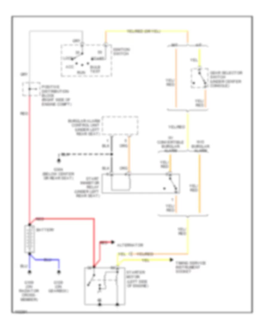 Starting Wiring Diagram for Saab 900 Commemorative 1993