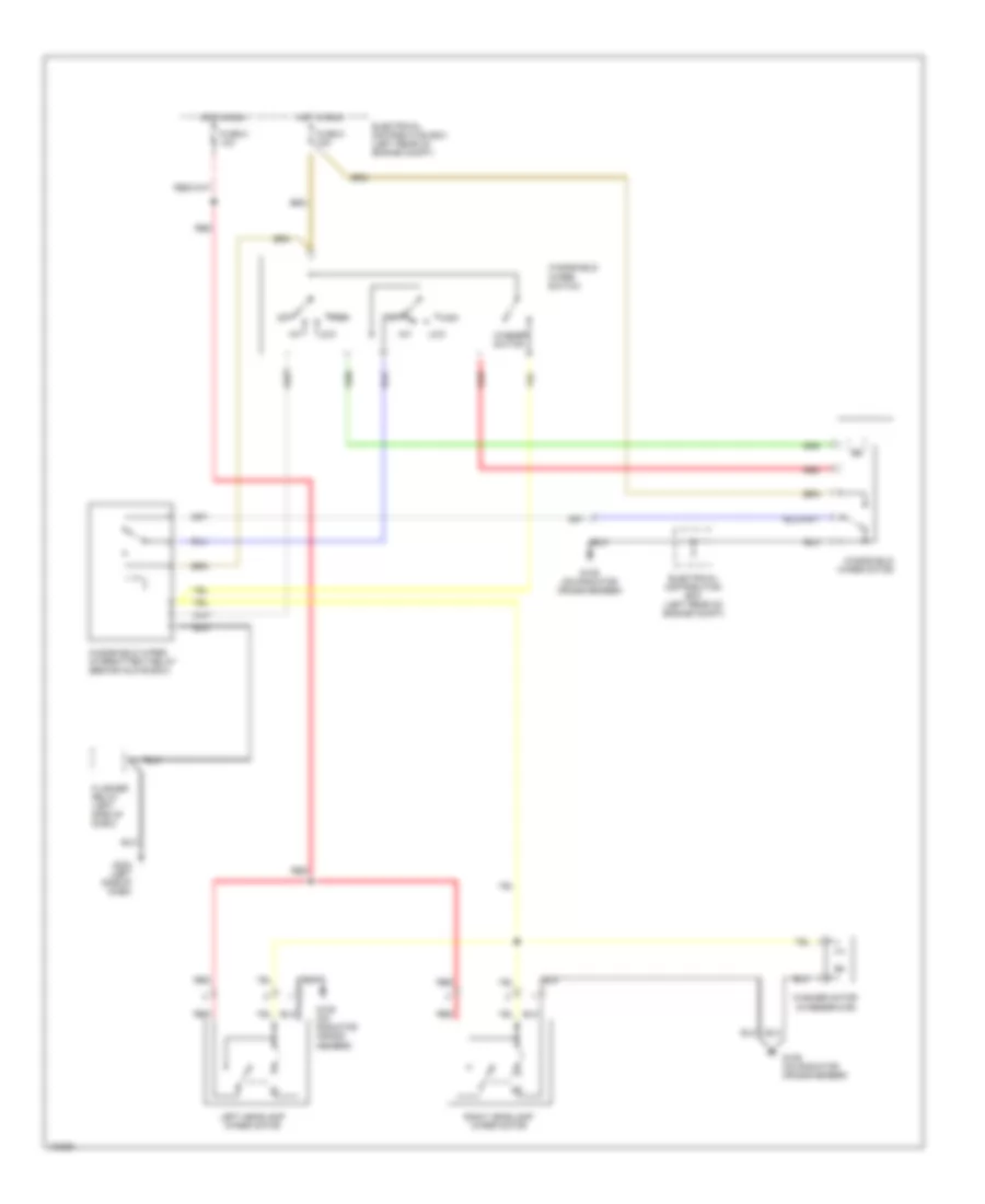 Электросхема стеклоочистителя, дворников и омывателя для Saab 900 Commemorative 1993