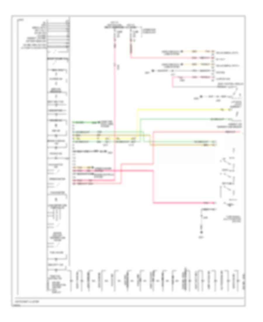 Instrument Cluster Wiring Diagram 1 of 2 for Saab 9 4X 3 0i Premium 2011