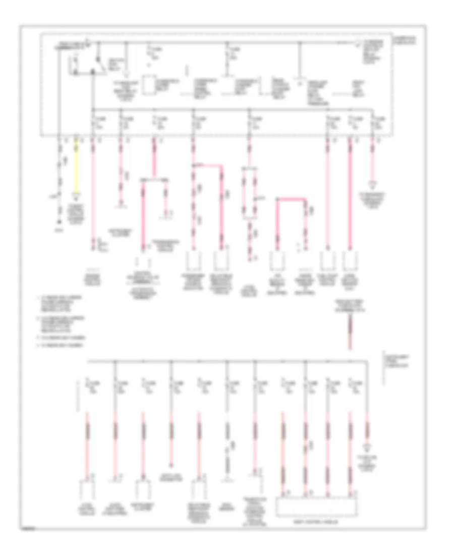 Power Distribution Wiring Diagram (2 of 5) for Saab 9-4X 3.0i Premium 2011