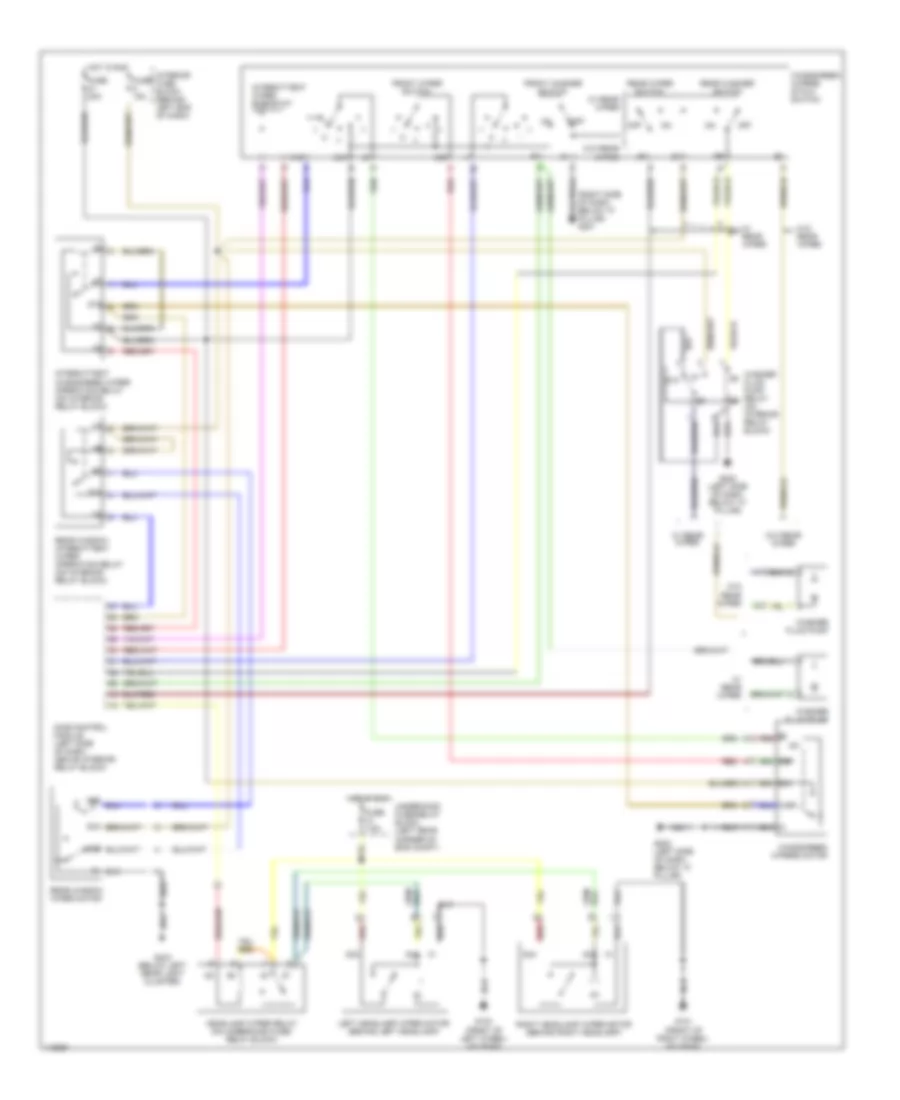 Электросхема стеклоочистителя, дворников и омывателя для Saab 9-3 2001