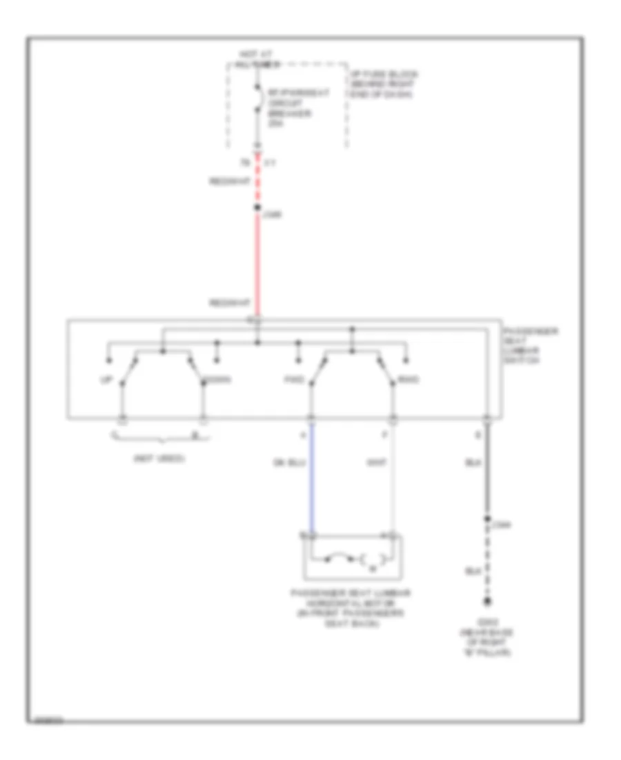 пассажир s Электросхема регулировки поясницы для Saturn Outlook XR 2009
