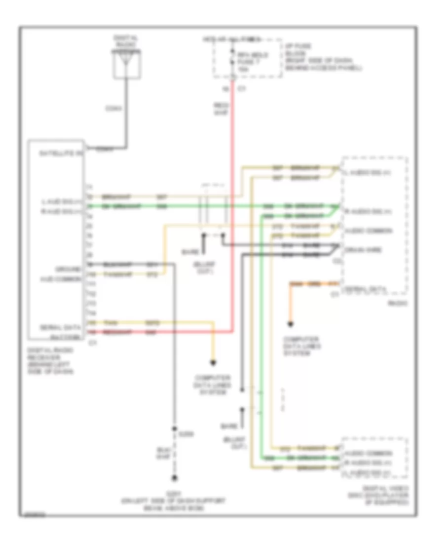 Электросхема спутникового радио для Saturn Relay 2005