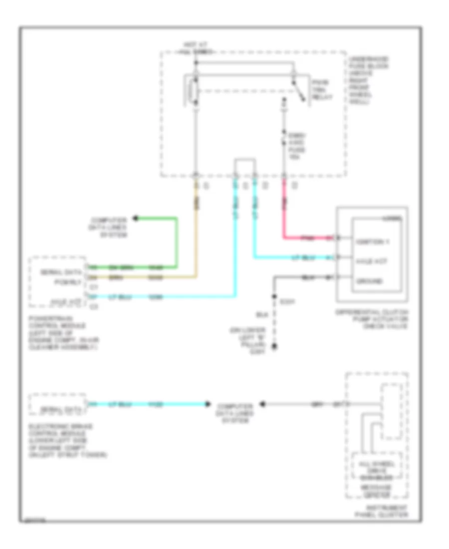 Электросхема полного привода AWD для Saturn Relay 2005