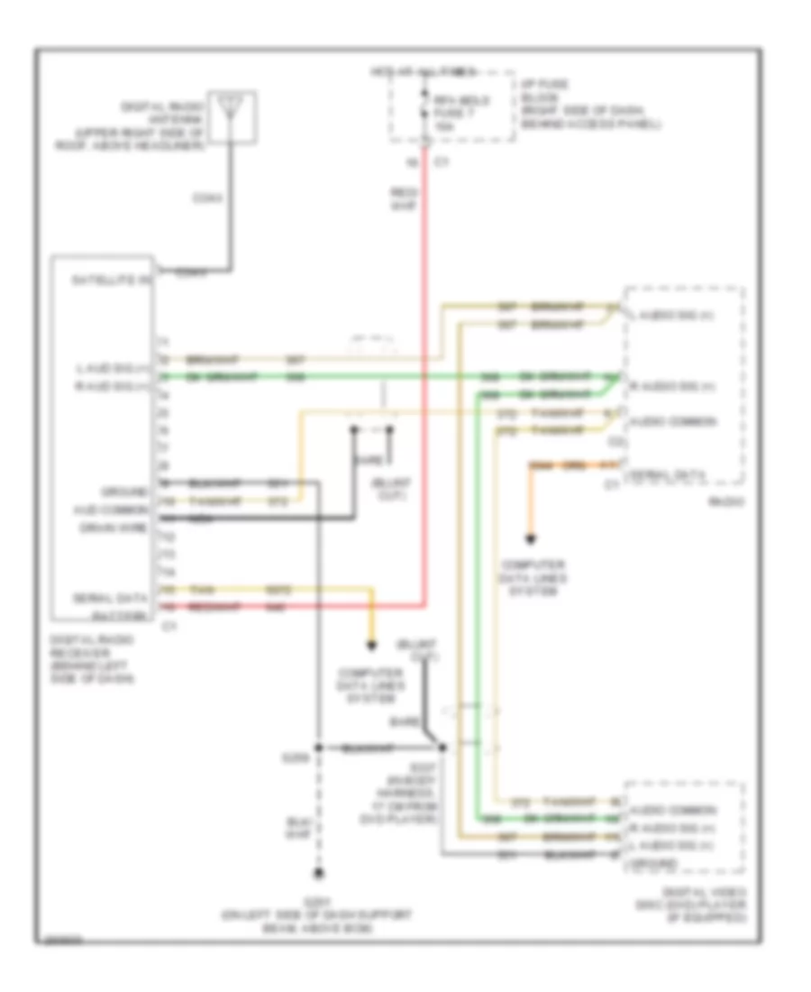Электросхема спутникового радио для Saturn Relay 2007