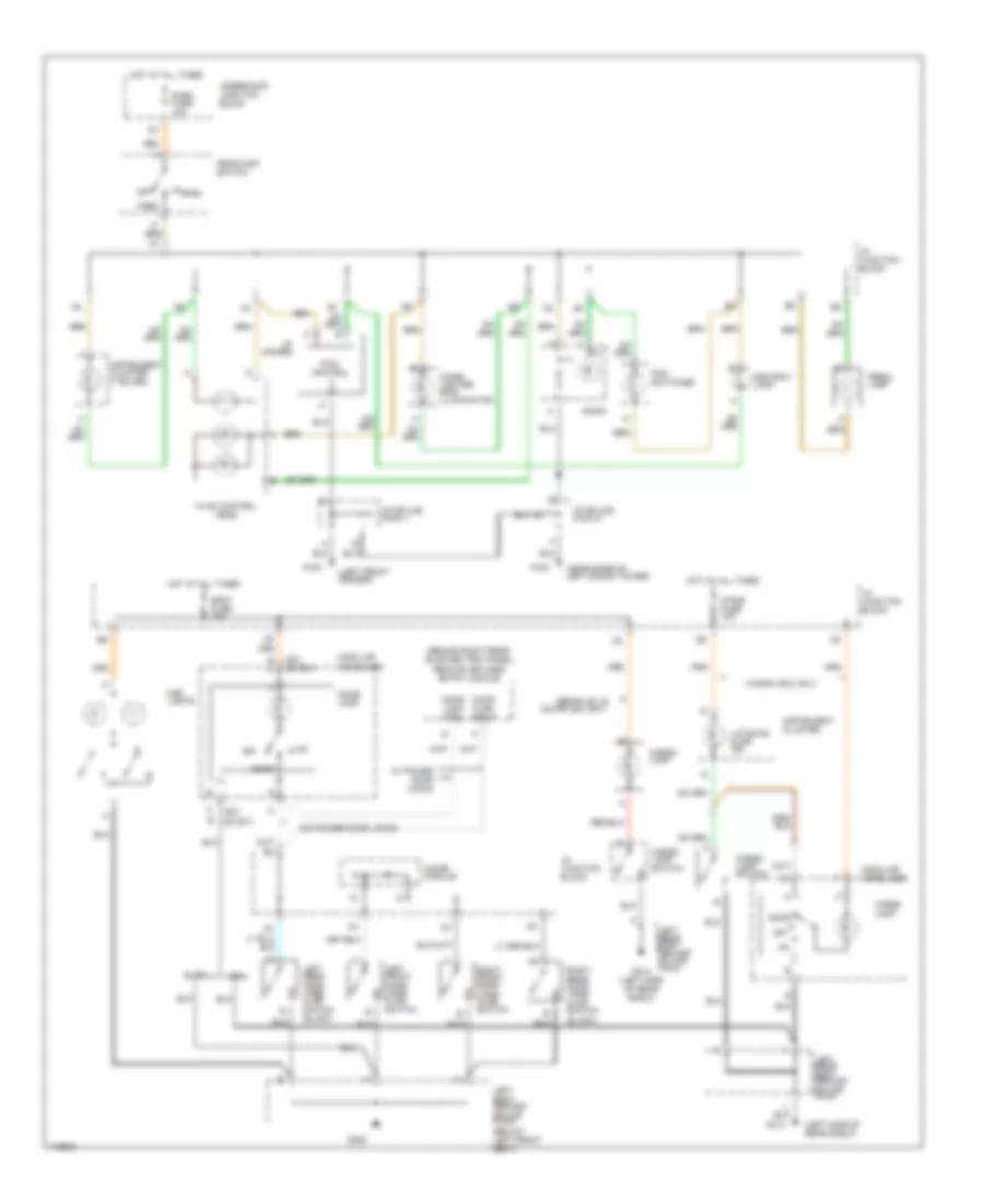 Электросхема освещения салона для Saturn SC1 1999