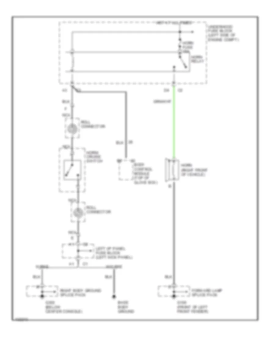 Horn Wiring Diagram for Saturn LS1 2000