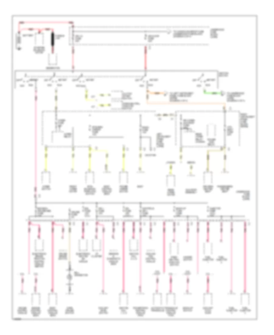 Power Distribution Wiring Diagram 1 of 4 for Saturn LS1 2000