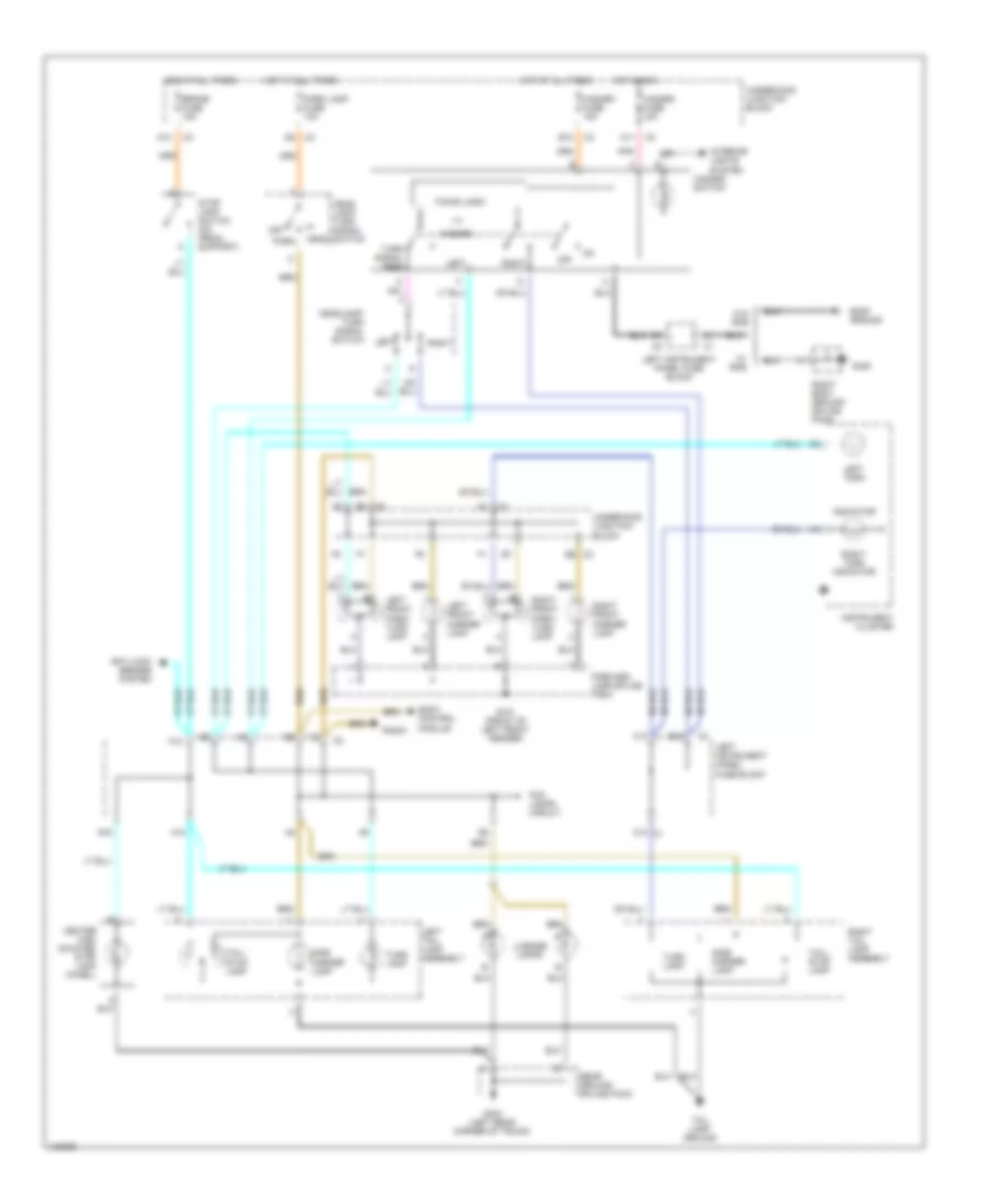 Exterior Lamps Wiring Diagram for Saturn LW1 2000