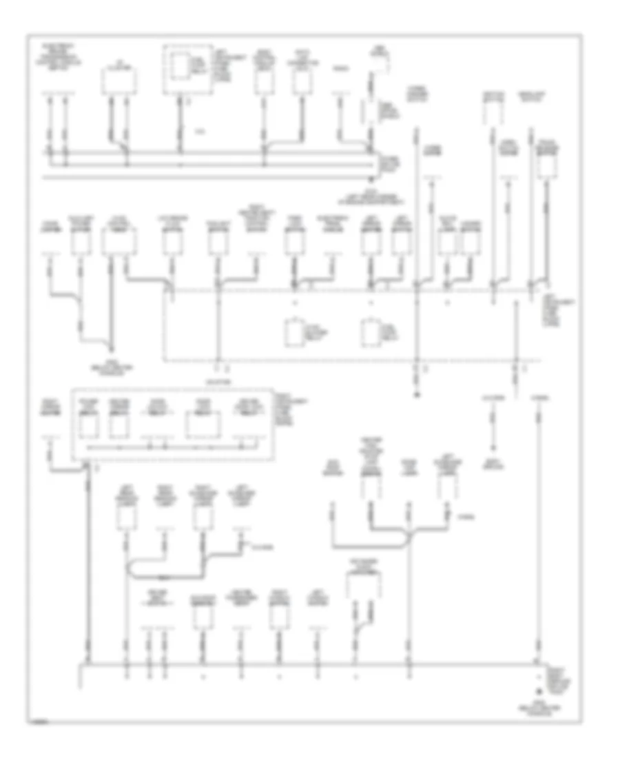 Ground Distribution Wiring Diagram 2 of 3 for Saturn LW1 2000