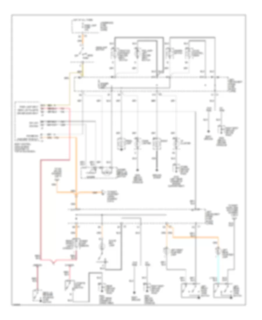 Interior Light Wiring Diagram 1 of 2 for Saturn LW1 2000