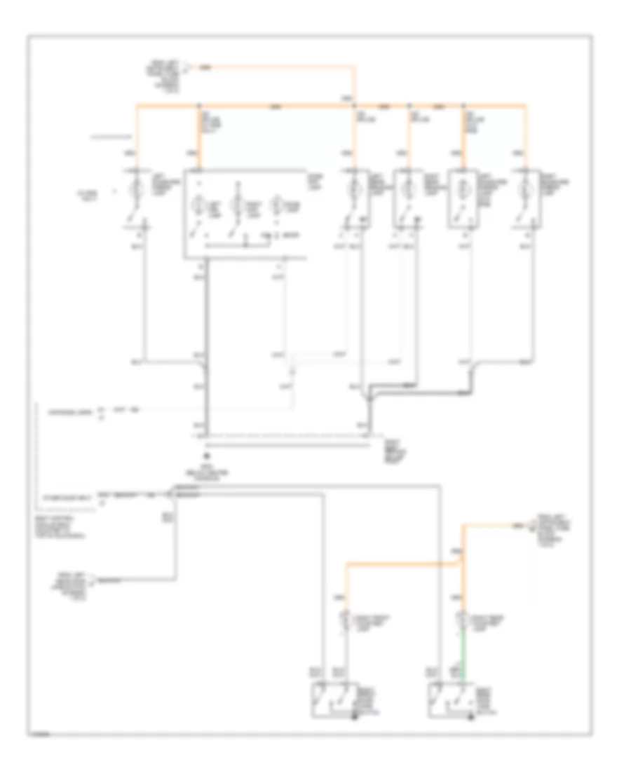 Interior Light Wiring Diagram (2 of 2) for Saturn LW1 2000