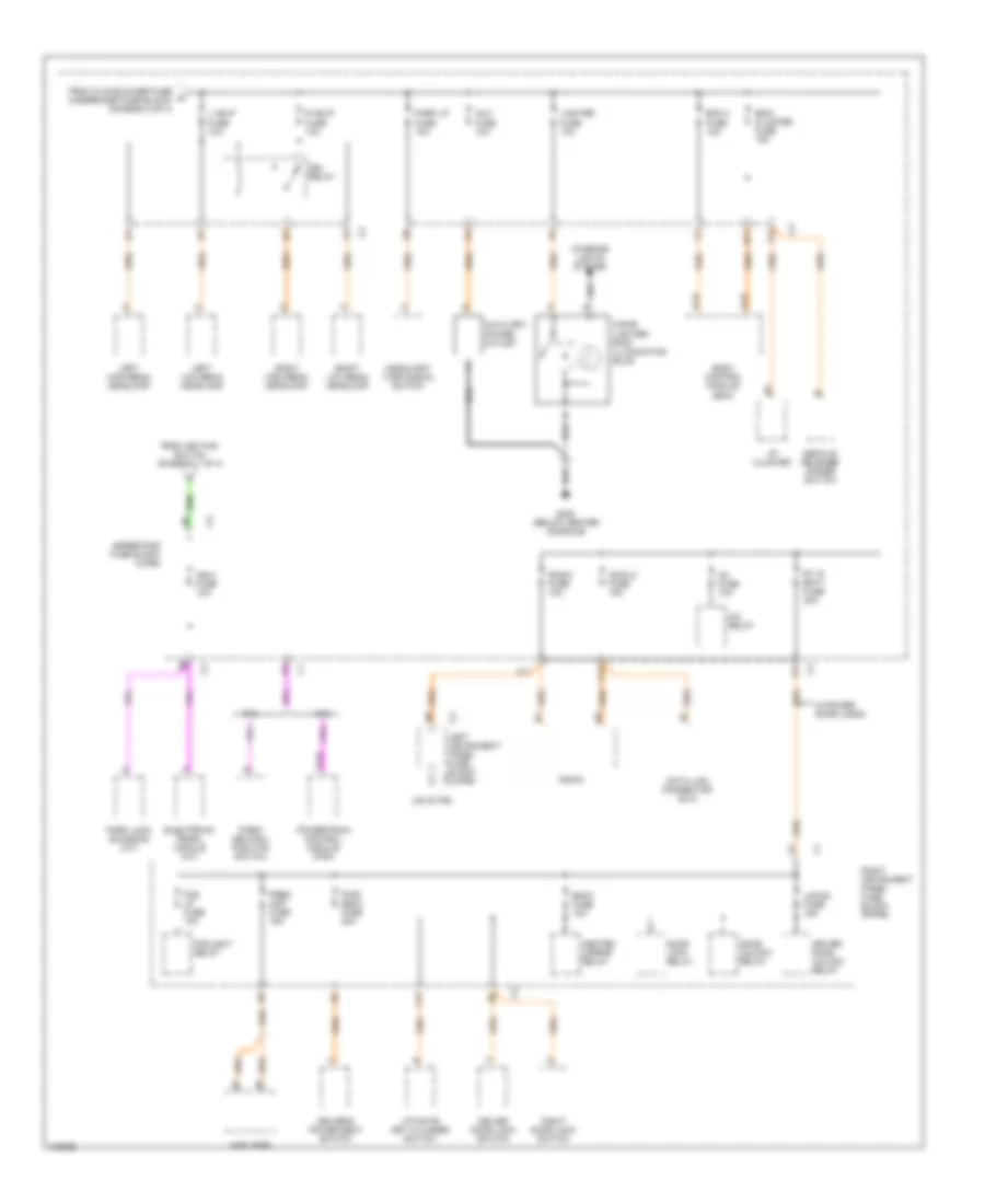 Power Distribution Wiring Diagram 3 of 4 for Saturn LW1 2000