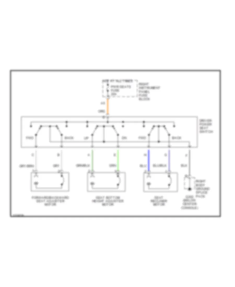 Power Seat Wiring Diagram for Saturn LW1 2000