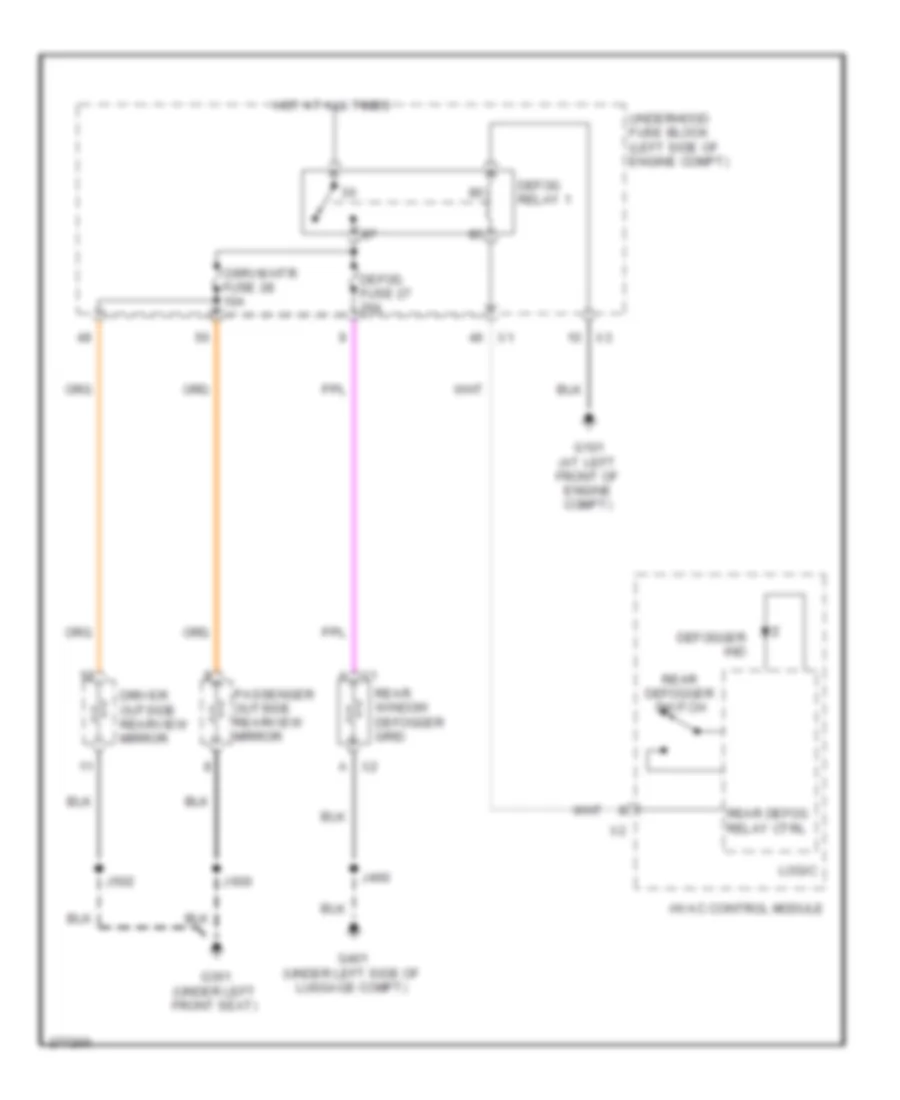 Defoggers Wiring Diagram for Saturn Vue Red Line 2008