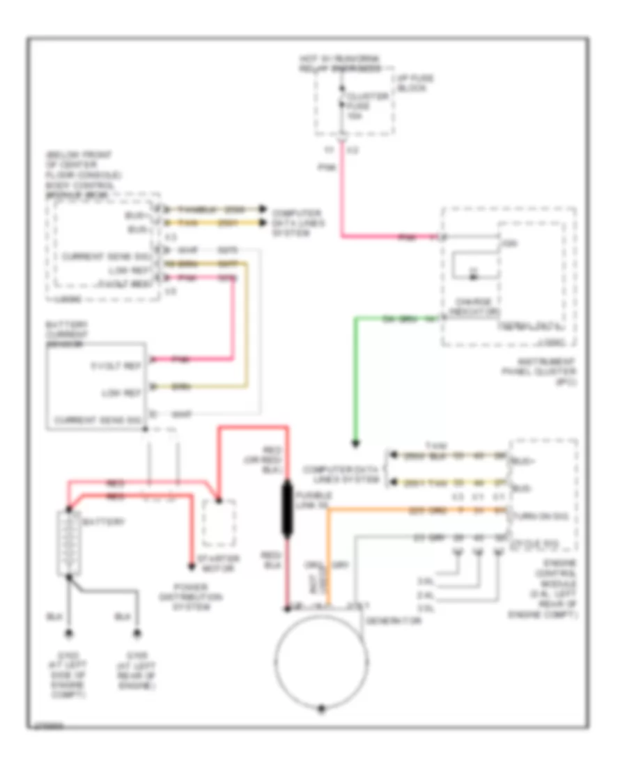 2 4L VIN P Charging Wiring Diagram for Saturn Vue Red Line 2008