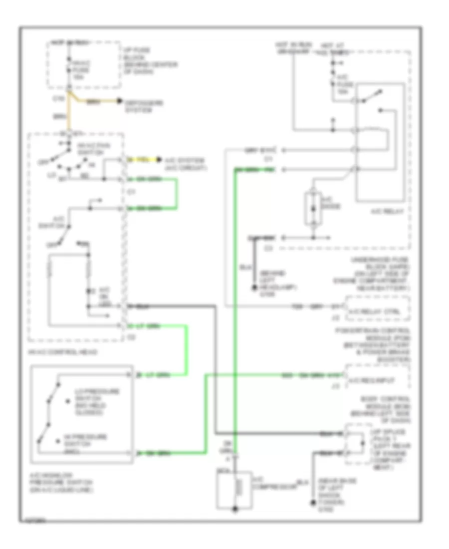 Compressor Wiring Diagram for Saturn SC1 2000